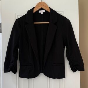 Candie's Woman’s Black 3/4 Sleeve Blazer
